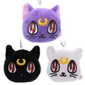 Lovely Sailor Moon Black Purple Luna Cat Plush Anime Action Figure Cartoon Cats Collectible Girls Chain