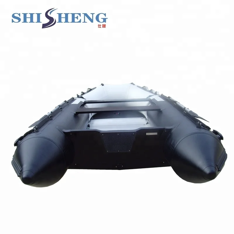china manufacturers folding PVC pontoon aluminum floor inflatable fishing boat