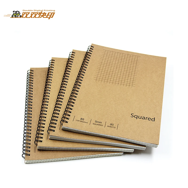 NP002 factory price dot grid custom spiral kraft notebook printing