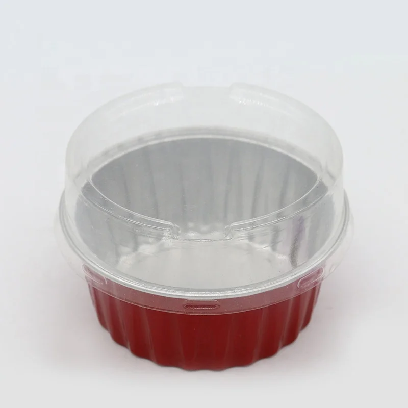 125Ml Cake Baking Container Tool Colorful Pudding Cake Muffin Mousse Color Aluminum Foil Cup