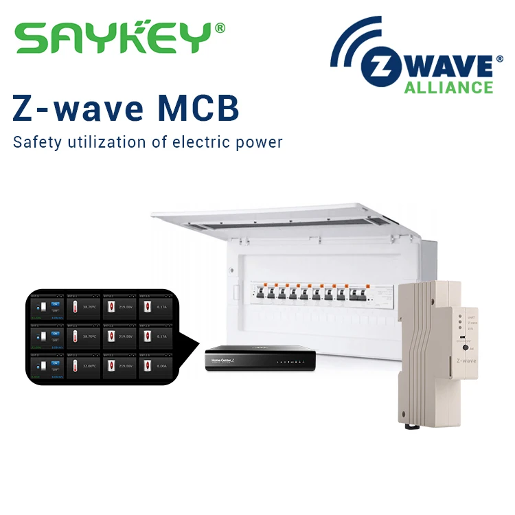 
Z-wave Multi-channel Smart Miniature Circuit Breaker Z-wave MCB for Z-wave Smart Home Security Home Automation Mini 