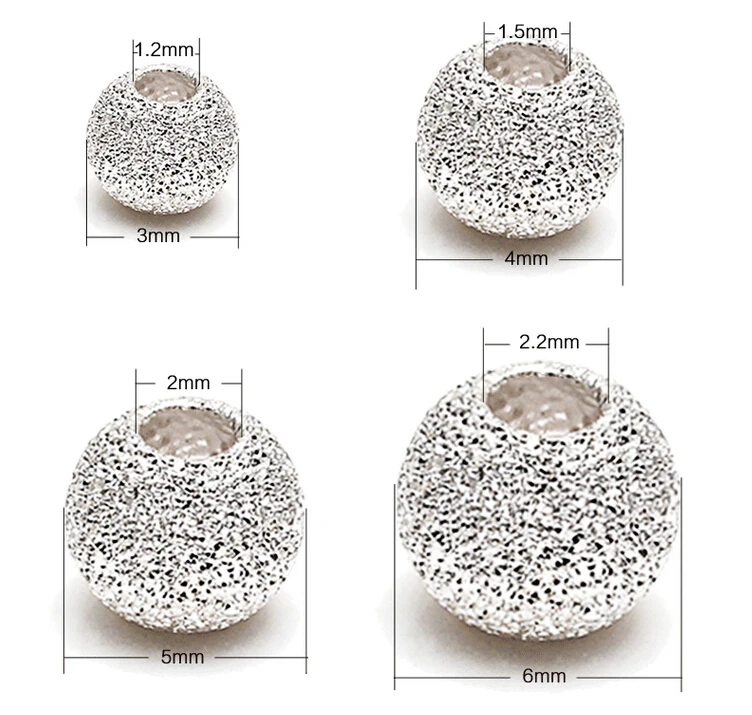 jewelry accessory 925 silver round bead ,fitting necklace and bracelet