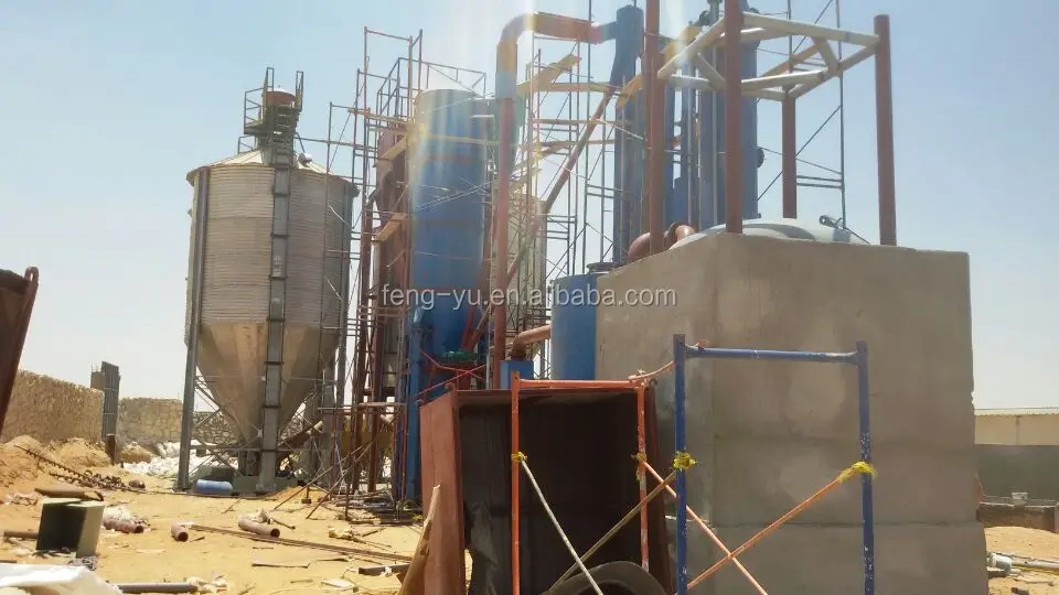 200KW chicken manure gasification power generation power plant under installation in Egypt