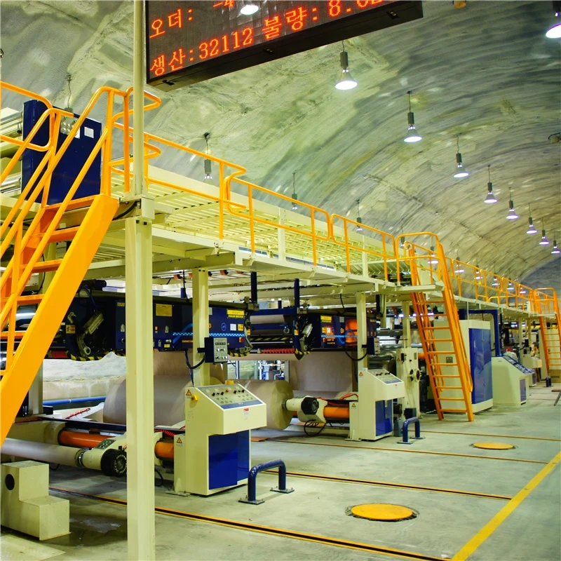 
 Линия по производству гофрированного картона с автоматическим роторным штамповочным резаком  