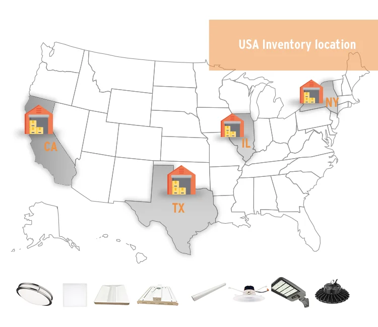 Stock in USA DLC UFO LED high bay light 100w- 240w