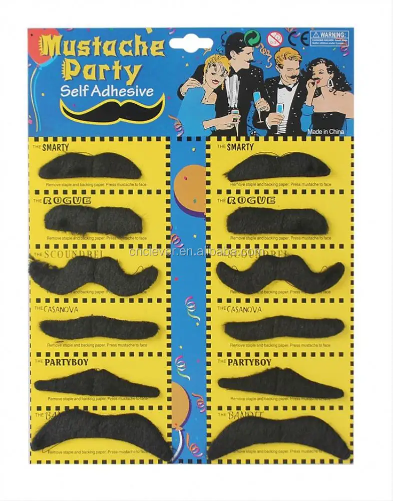 Newest selling party decoration mustache false bread custom design mustache halloween mustache on sale