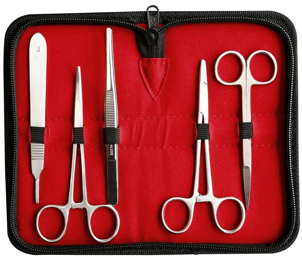 
Advanced Biology Lab Anatomy Medical Student Dissection Kit Set Scalpel Knife Handle Blades Suture Kit 