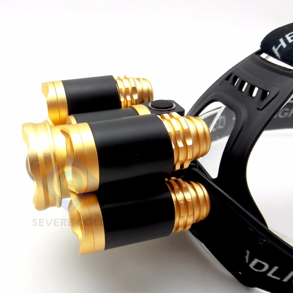 LED Headlight USB Rechargeable 5 LED Zoomable Headlight 1* XML-T6 + 4* XPE Hunting Lamp Fishing Zoom Headlamp