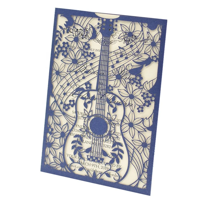 quinceanera invitations guitar wedding invitation cards models laser cut unique invitation card wedding