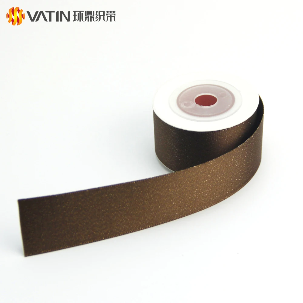 Лучший шоколад упаковку новый дизайн двусторонний материал Золото Перл атласная лента