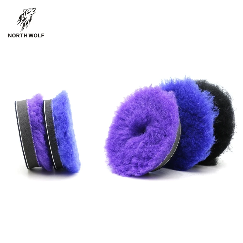 DA Wool Polishing Pad Sheepskin Wool Buffing Pad North Wolf Car Detailing Wholesale Wool Pad