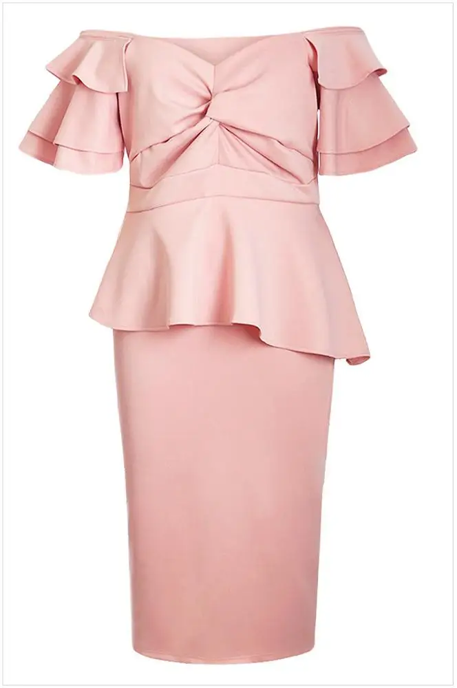 2019 african clothing ruffle sleeves top big size sexy ruffle dress women