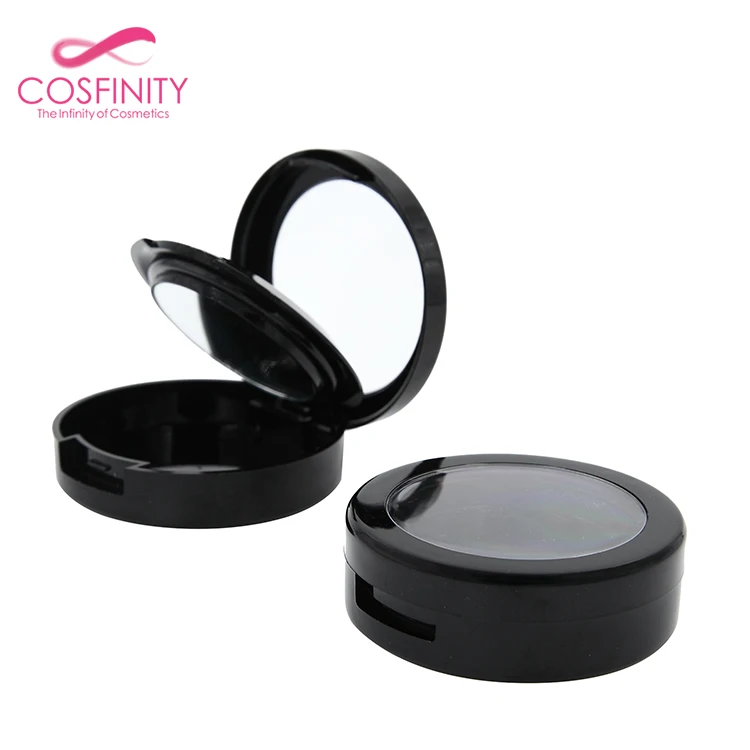 2021 trending products round two-layer makeup empty foundation compact case loose powder case with mirror