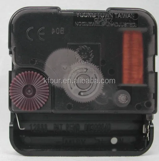YOUNGTOWN quartz clock movement Plastic mechanism black motor with AA Battery