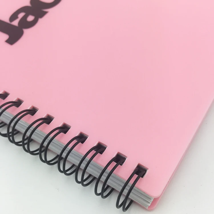 Custom blank paper notebook with logo printed hard plastic cover imported from China cheap bulk