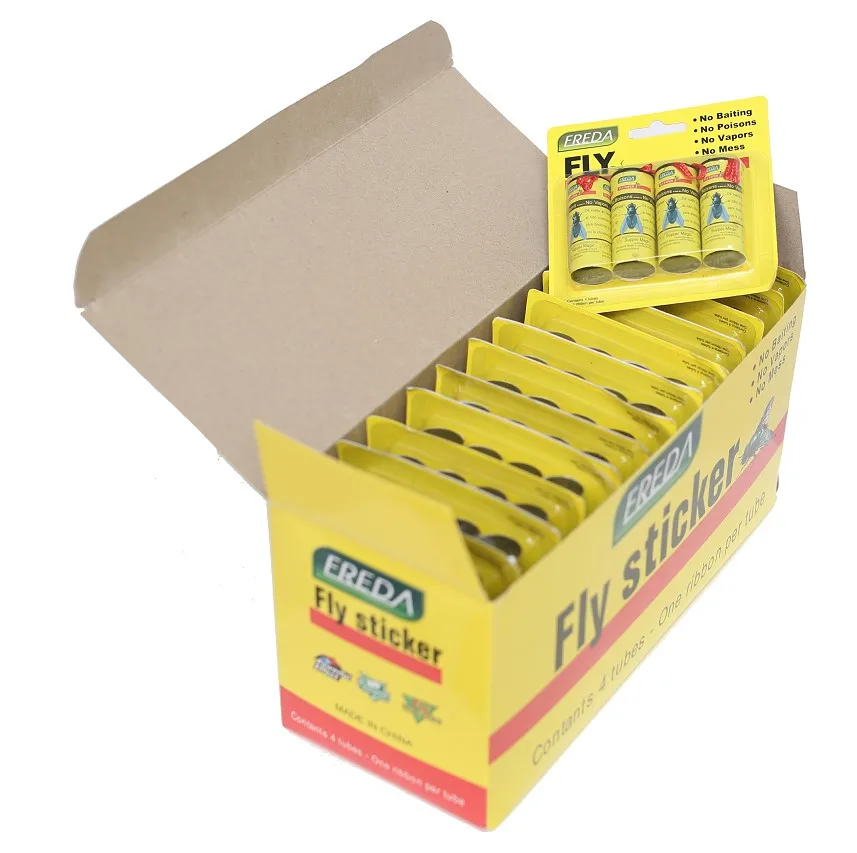 Fly Glue Trap Sticky Flies Catcher Ribbons Strips Hanging Fly Paper Ribbons For Sale