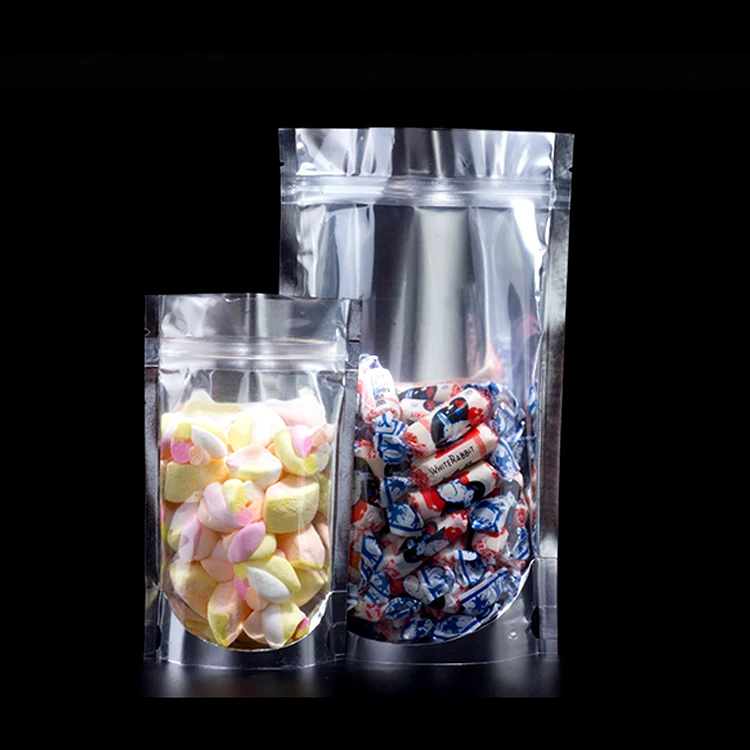 Hot Transparent Coffee Stand Up Zipper Mylar Packaging Bags, Resealable Aluminum Foil OPP Food Custom Plastic Pouch Zip lock Bag