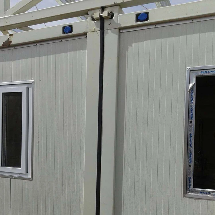 Steel structure frame welded prefab container house for construction site