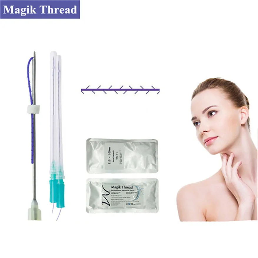 pdo thread with face lifting blunt and sharp cannula kit