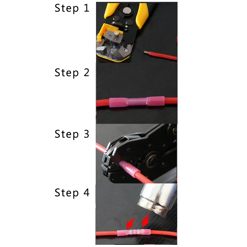 QWT 270PCS insulated female crimp spade ring butt heat Shrink wire connectors terminals kit