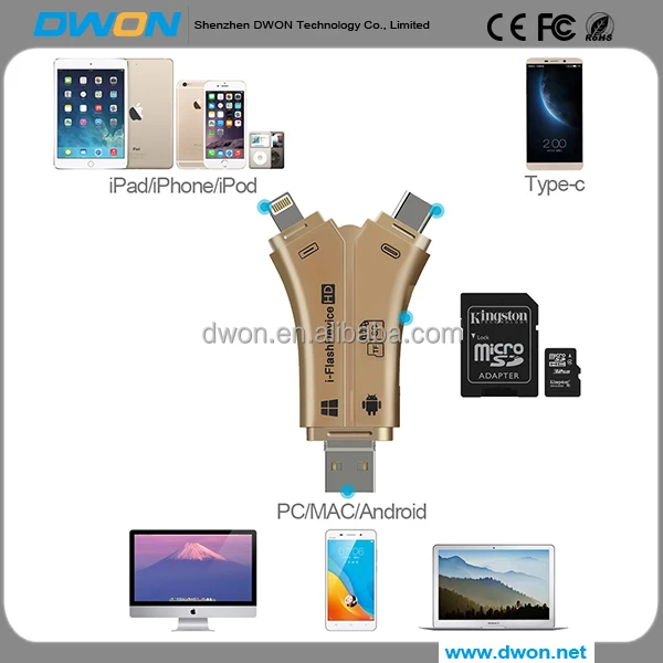 Мини OTG SD Card Reader высокоскоростной USB 2.0 TF адаптер SD Card для мобильного телефона Tablet PC