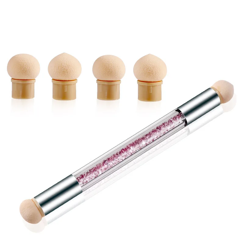 Double Head Nail Art Tools Nail Sponge Gradient Pen Brush Sponge smudge brush