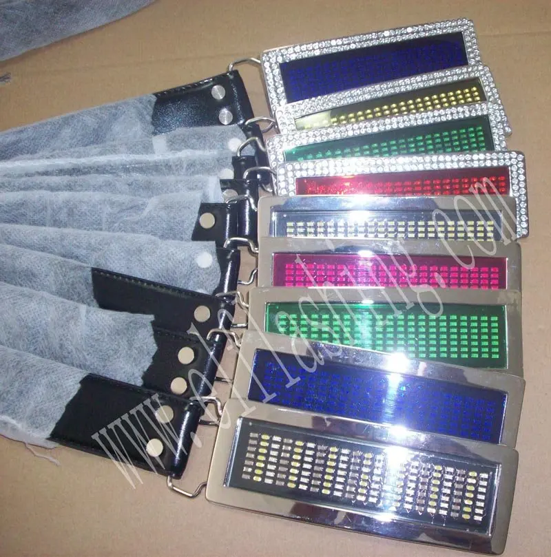 Светодиодная пряжка с переключателем сообщений, светодиодная подсветка, пряжка для ремня