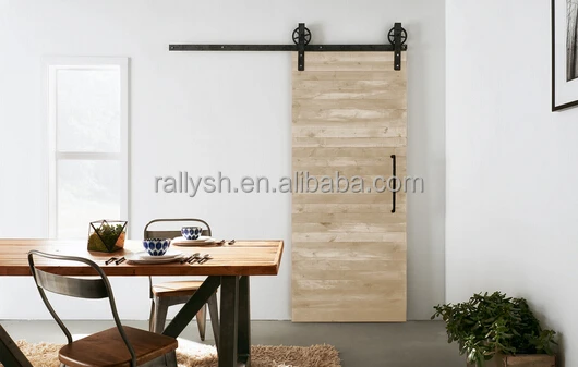 Rally Concepts 6FT Modern Sliding Barn Door Closet Hardware Track System Unit for Single Wooden Door