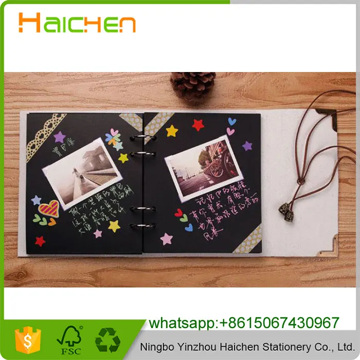 Vintage Albums Photographers Cover Top Stamp Sheet Scrapbook Photoalbum Leather Photo Album