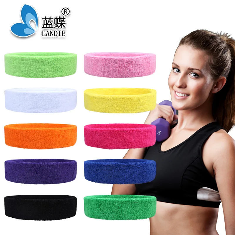hot sale Cotton Knitted Terry Custom Sport Headband