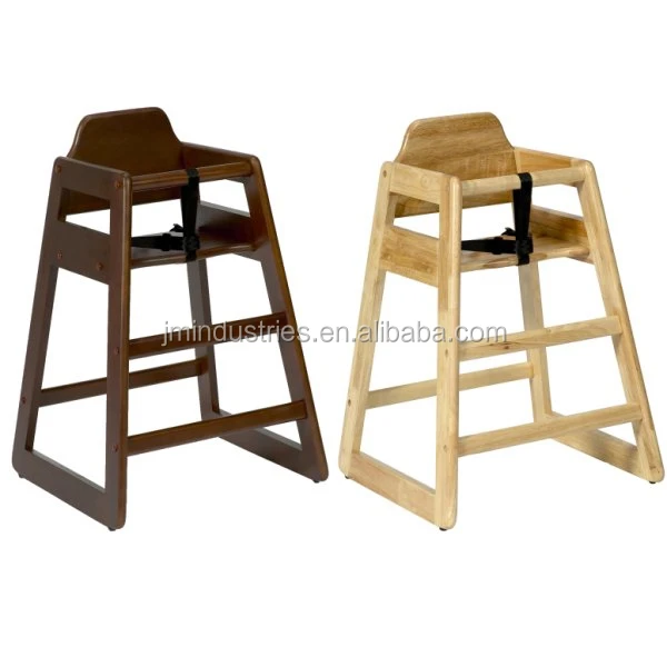 Europe Standard Solid Pine Wood Baby Feeding Chair Baby High Chair