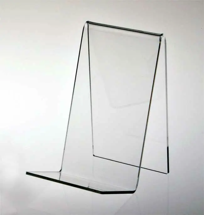 Acrylic Plastic Book Holder Stand Clear Magazine Display Rack Wide