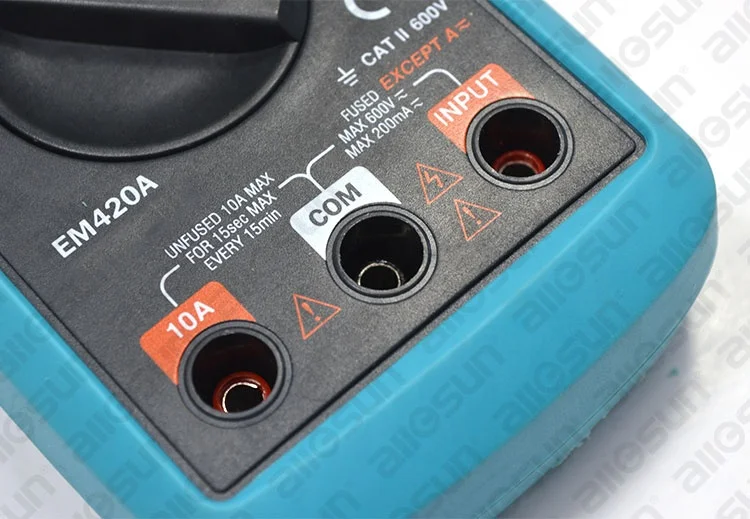 All-sun EM420A Autorange Digital Multimeter LCD Auto Range Digital Multimeter Buzz AC DC Volt Amp OHM Temp Tester US Ship