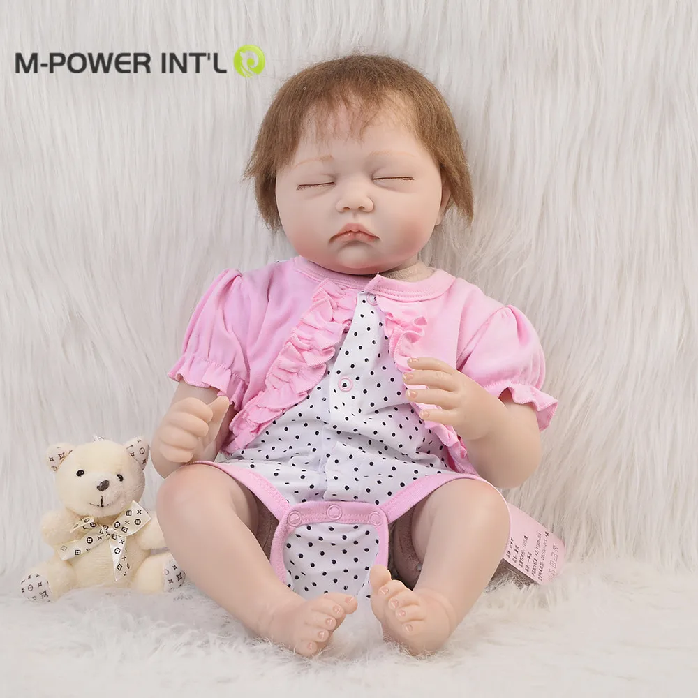 Popular children baby 22 inch doll cute silicone baby reborn dolls