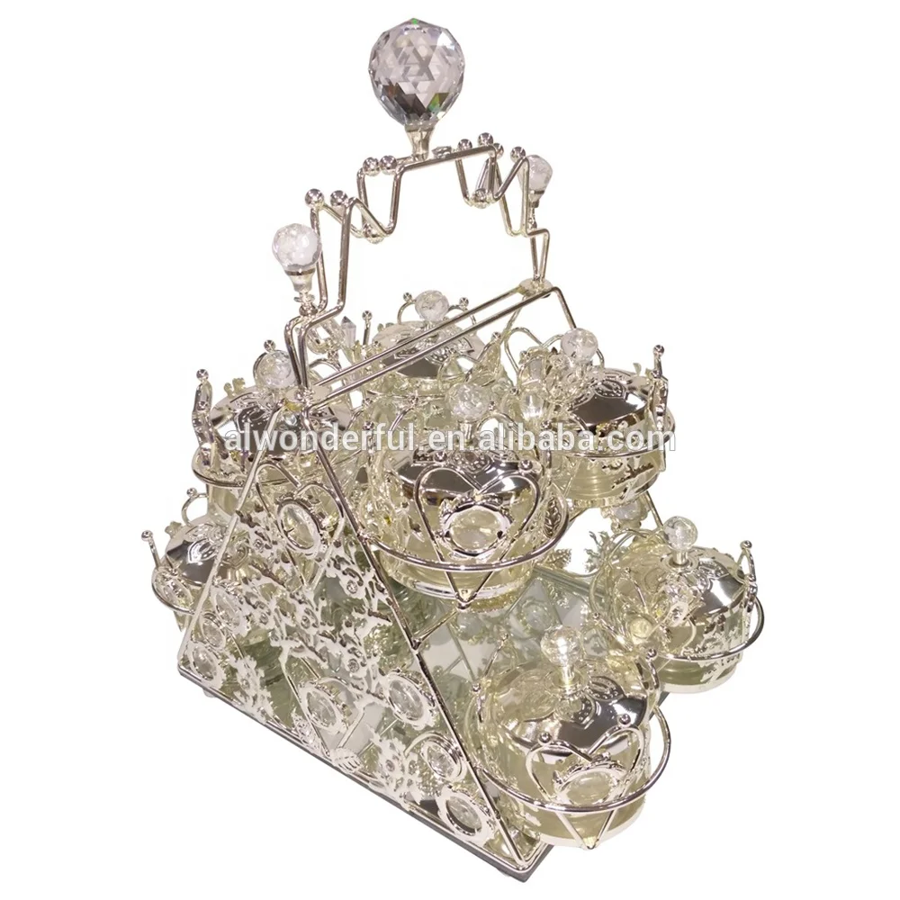 2024 декоративный золотой подстаканник с 8 чашками