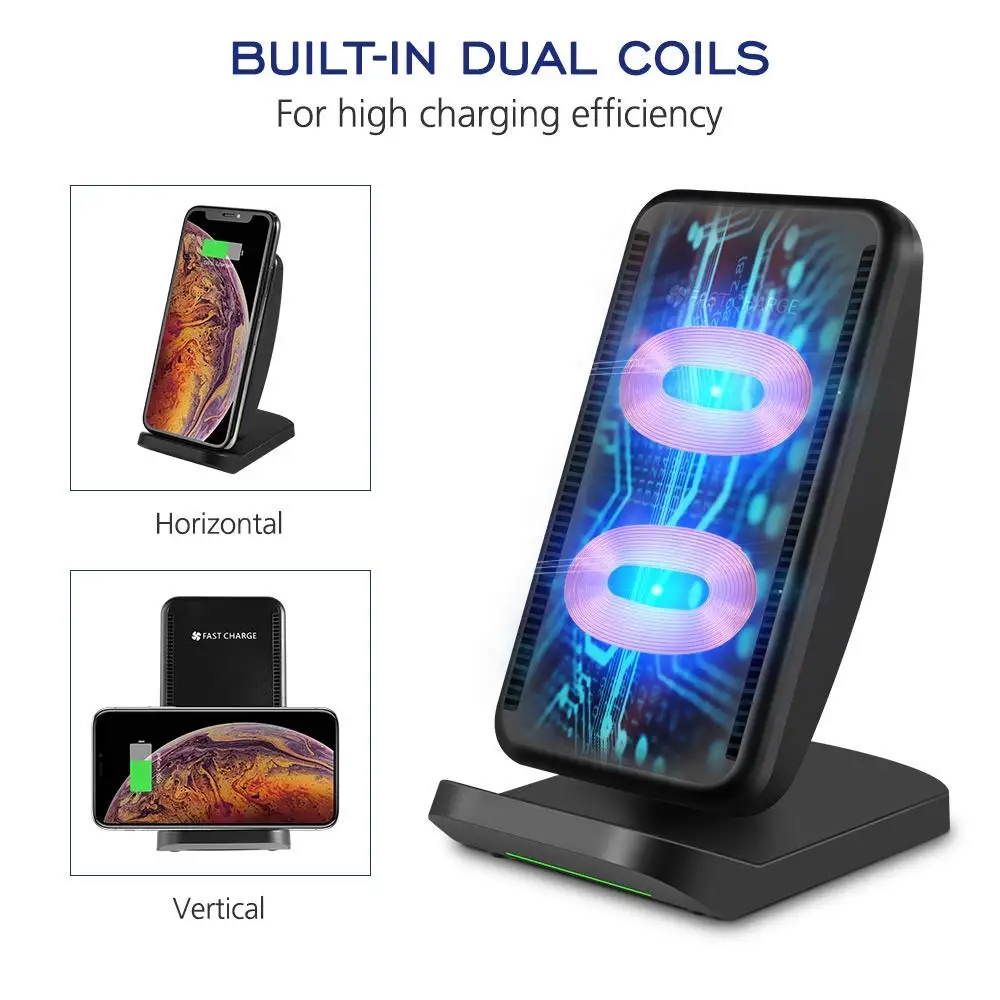 qi wireless charger table for samsung galaxy j5 10w 15w charging stand Turbo chargers