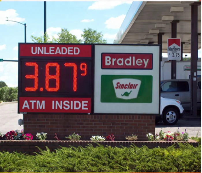 12 inch LED digit panel numeric board seven segment,led oil gas digit board, electronic led gas digital price board