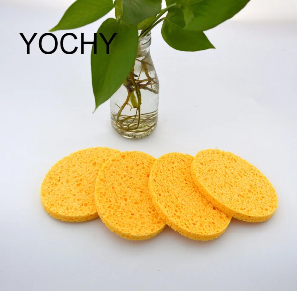 Cellulose Facial Cleaning Sponge Oval Shape Cellulose Cleaning Sponge For Body Exfoliating Scrubber Sponge
