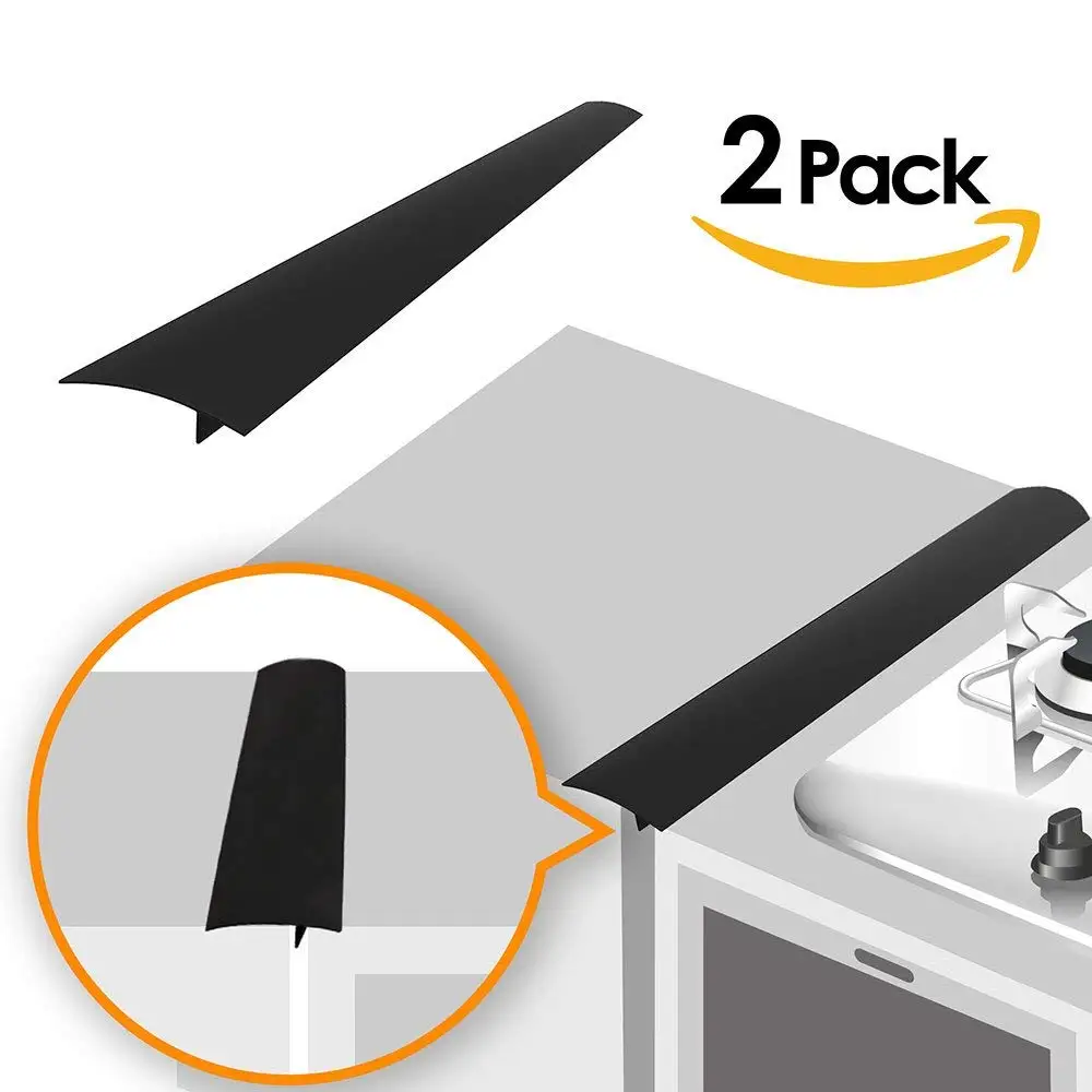 Silicone Kitchen Stove Counter Gap Cover Long & Wide Gap Filler Seals Spills Between Counters
