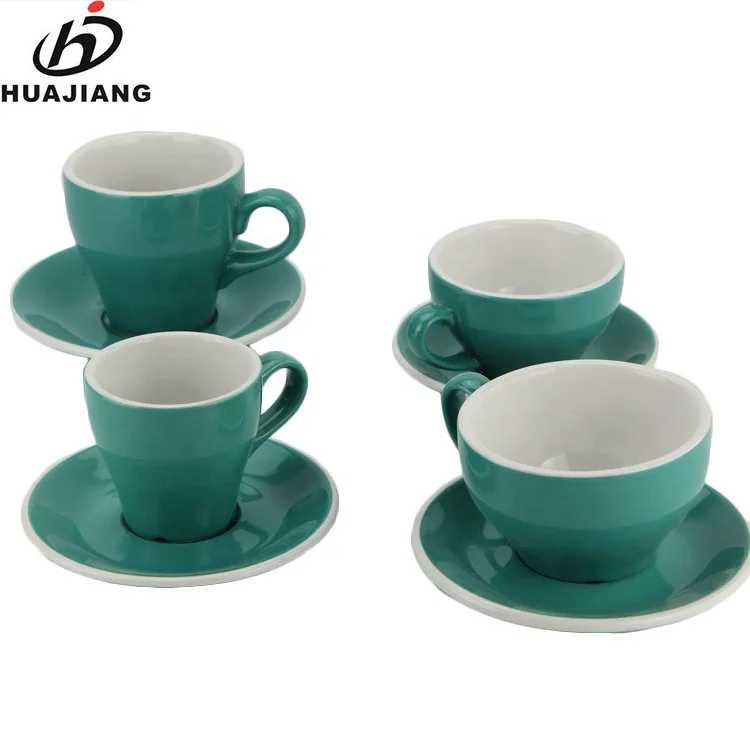 Персонализированный набор кофейных чашек для капучино/современные чайные чашки и блюдца с пользовательским логотипом