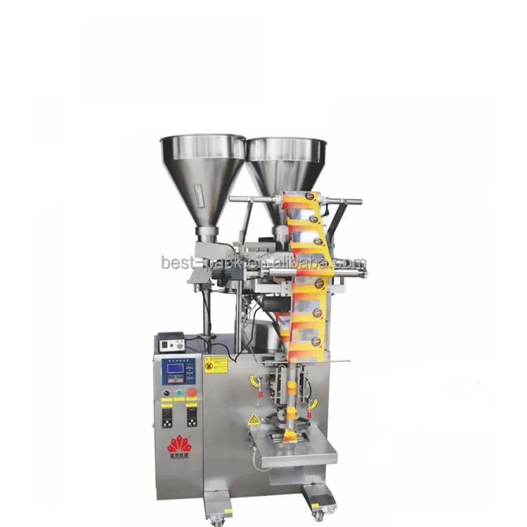 Back seal tea pouch and non-sticky powder packaging machine