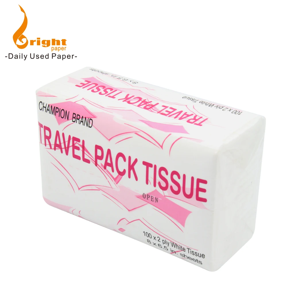 2 Ply Layer and Raw Wood Pulp Material facial tissue