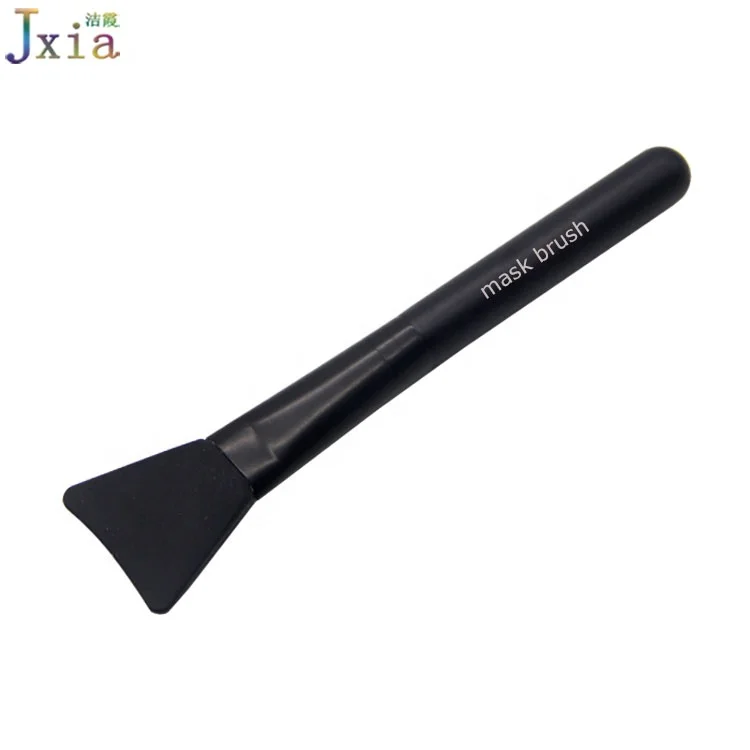 Hot DIY Mask Skin Face Care Mixing Mud Tool Custom Black Wood Handle Silicone Facial Mask Brush