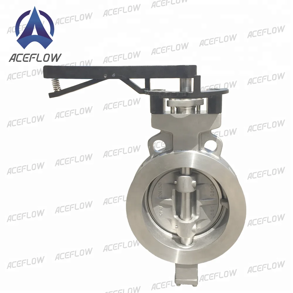 Manual High Performance CF8 OR WCB Wafer Double Accentric Butterfly Valve