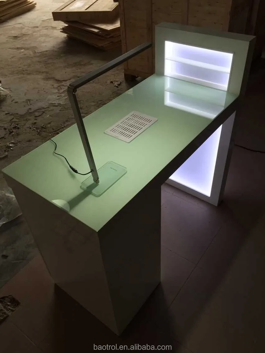 Customized modern design manicure table pure/modified acrylic solid surface nail table