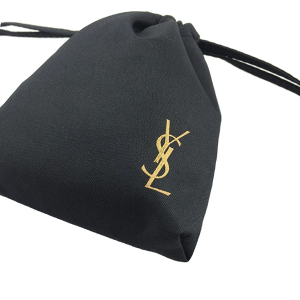 Черная Полиэстеровая сумка на шнурке из микрофибры с принтом, оптовая продажа