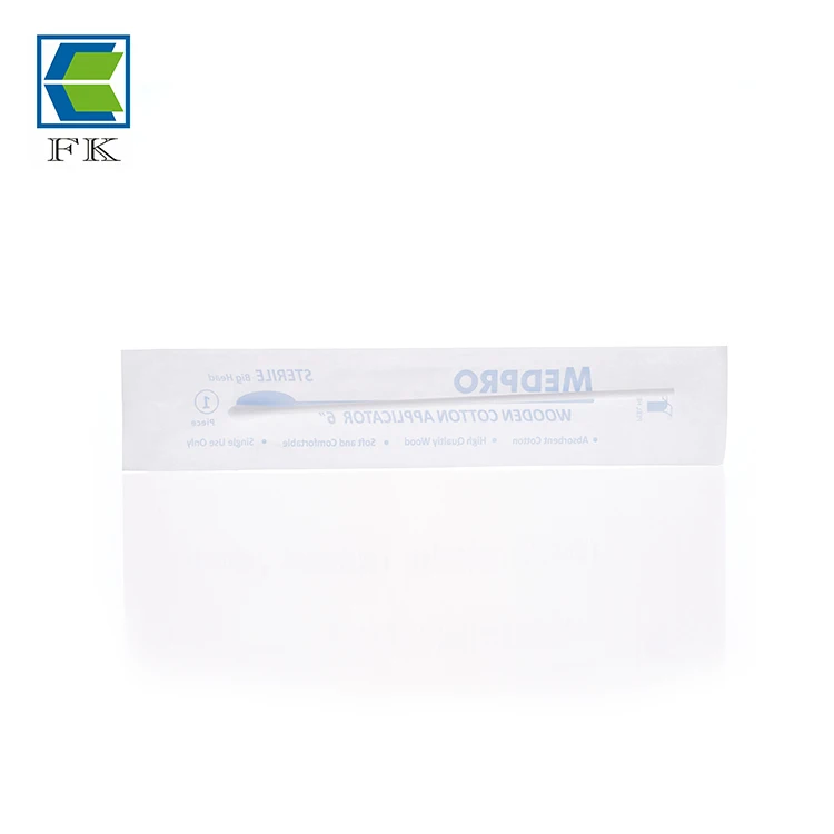 Different packages sterile cotton swab plastic stick