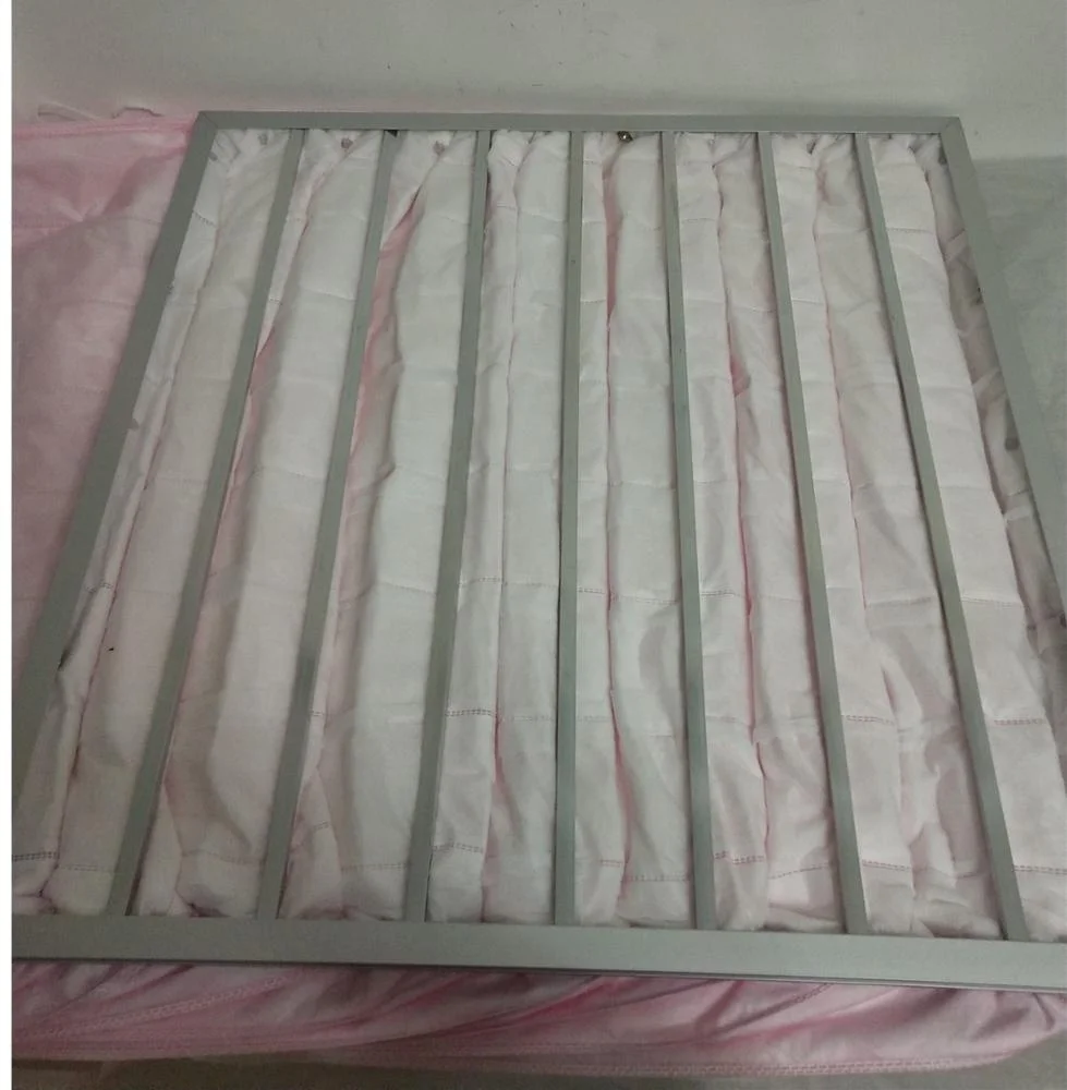 bank central air conditioning Panel filter Synthetic fiber 595x595x96mm for Air Handling Unit