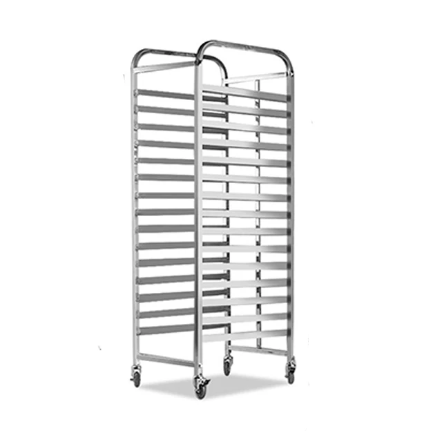 Knocked down hotel restaurant kitchen stainless steel bakery trolley