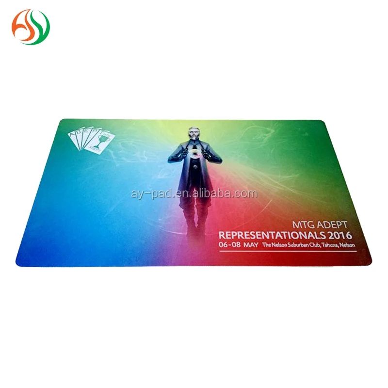 AY New Design Portable Wholesale Multi Functional Folding Roll Of Rubber Card Game Play Mat Game Keyboard Table Mat Luxury